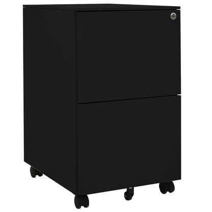 File Cabinet | Black | Steel | 39x45x67 cm | File Cabinet | Rectangular