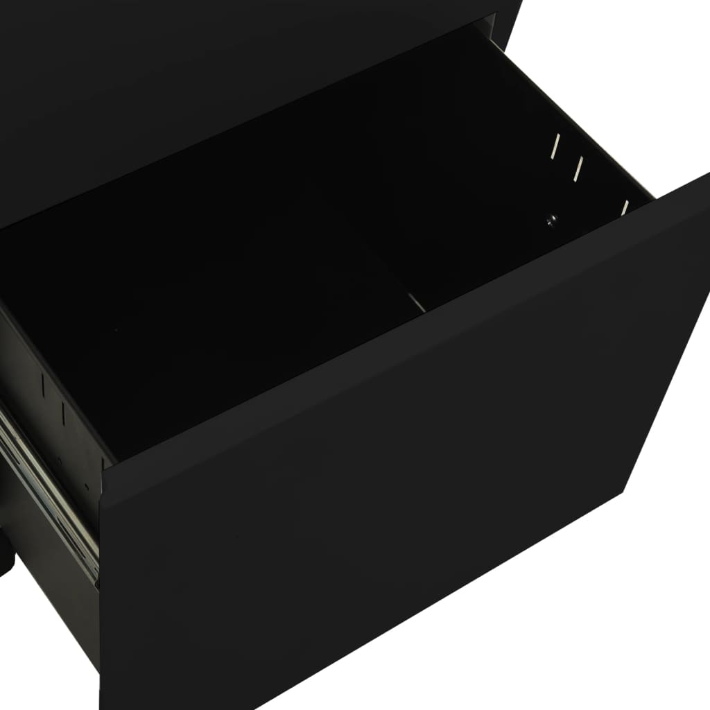 File Cabinet | Black | Steel | 39x45x67 cm | File Cabinet | Rectangular