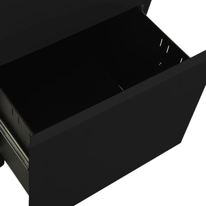 File Cabinet | Black | Steel | 39x45x67 cm | File Cabinet | Rectangular