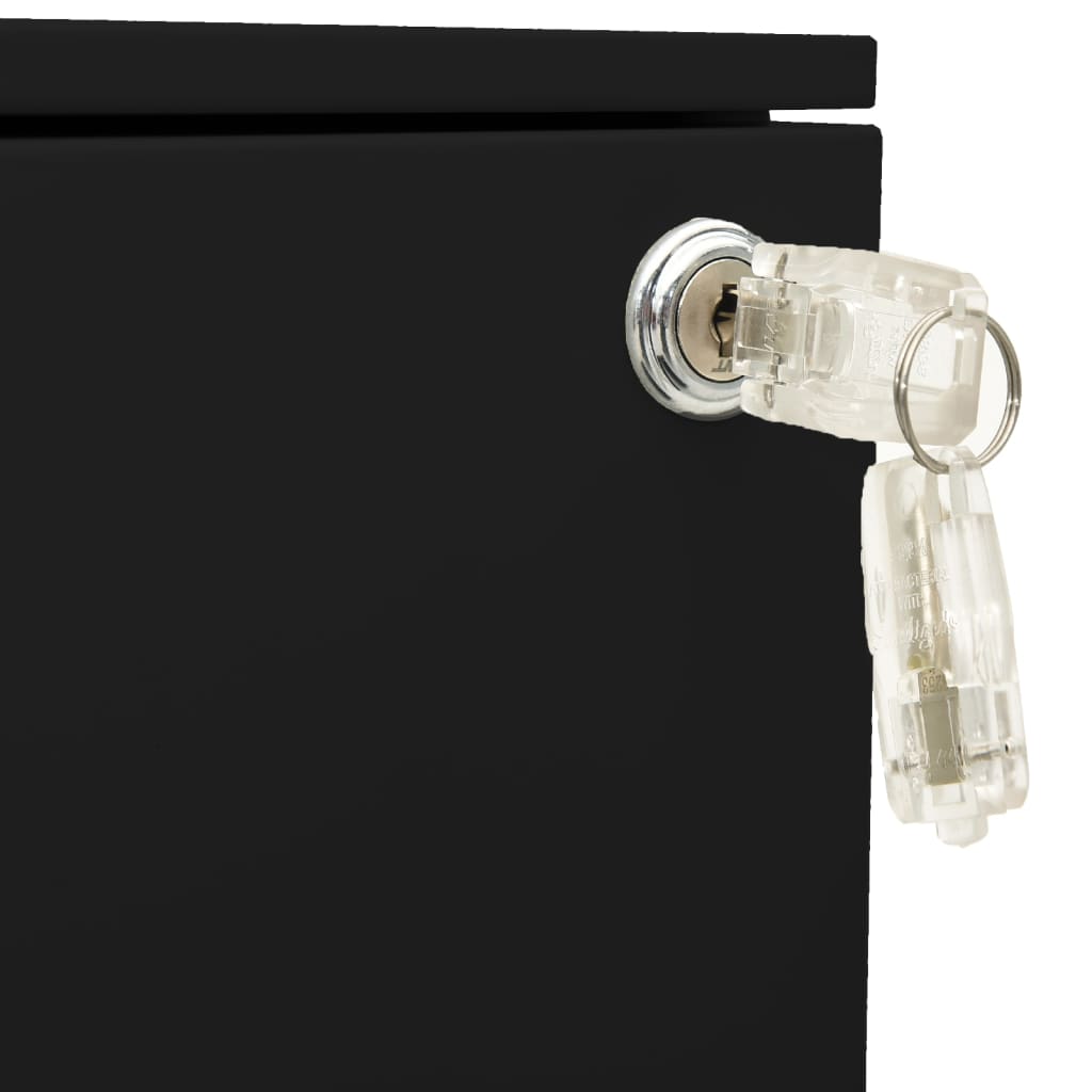 File Cabinet | Black | Steel | 39x45x67 cm | File Cabinet | Rectangular