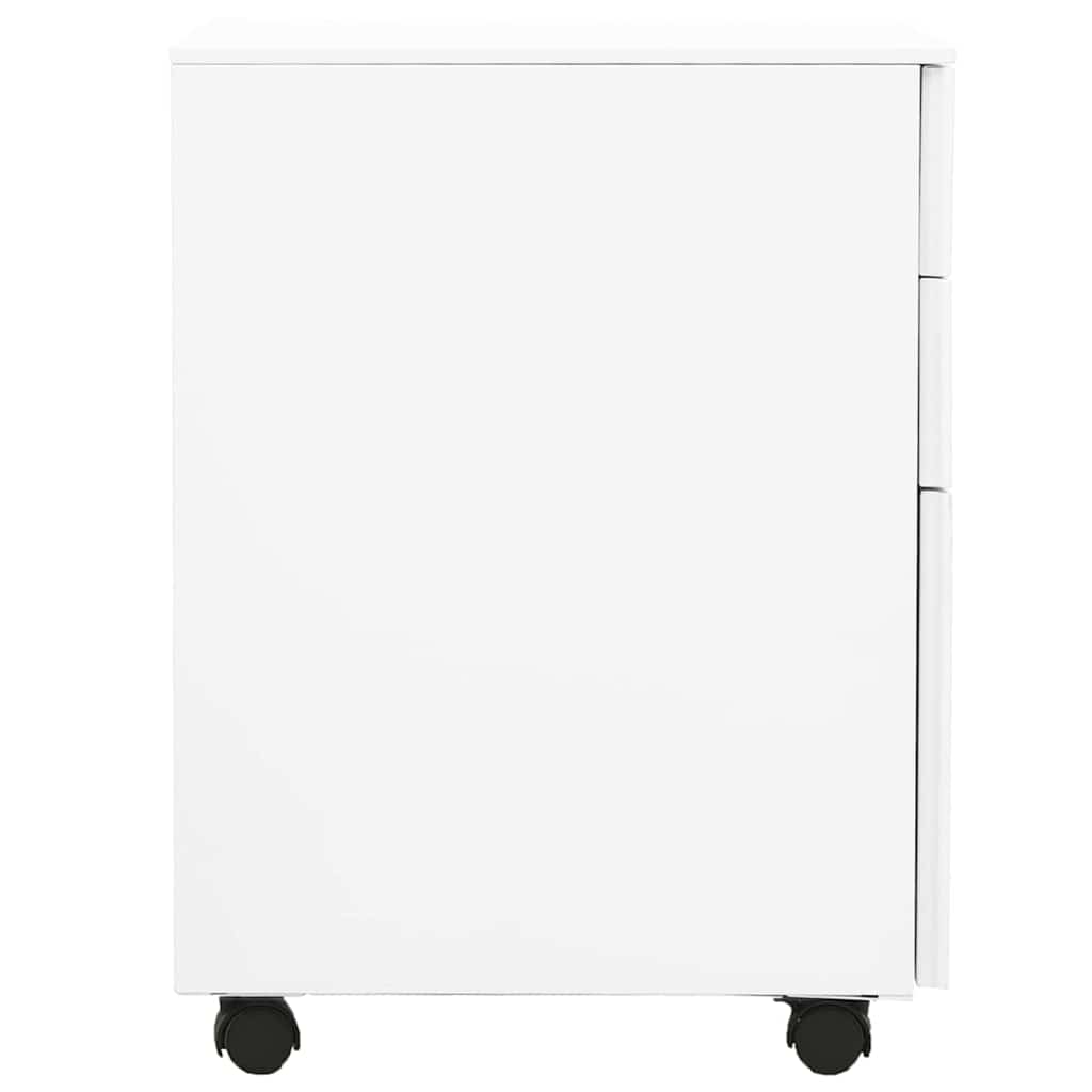 Mobile File Cabinet White 39x45x60 cm Steel