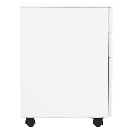 Mobile File Cabinet White 39x45x60 cm Steel