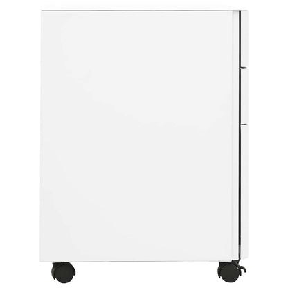 Mobile File Cabinet White 30x45x59 cm Steel