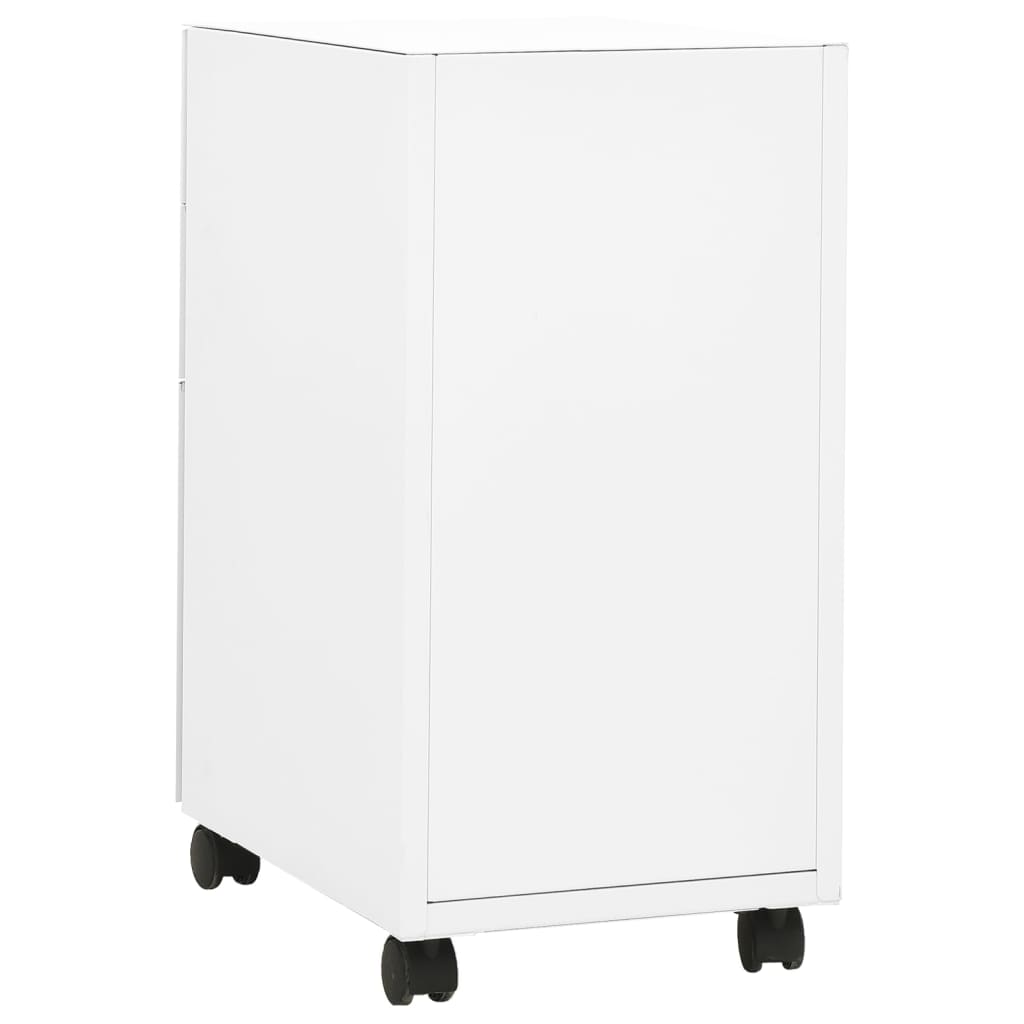File Cabinet | White | Steel | Small | Locks | File Cabinet | Rectangular