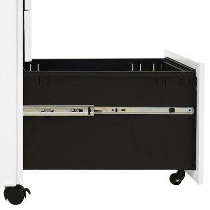 File Cabinet | White | Steel | Small | Locks | File Cabinet | Rectangular