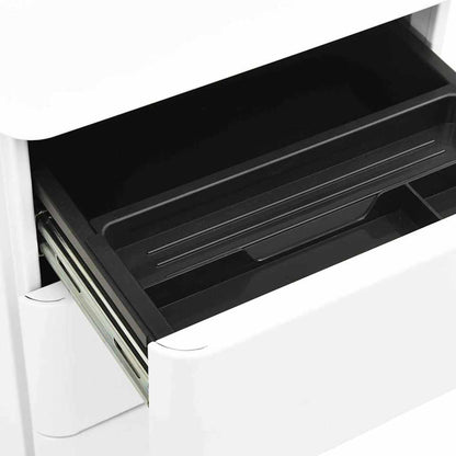 Mobile File Cabinet White 30x45x59 cm Steel