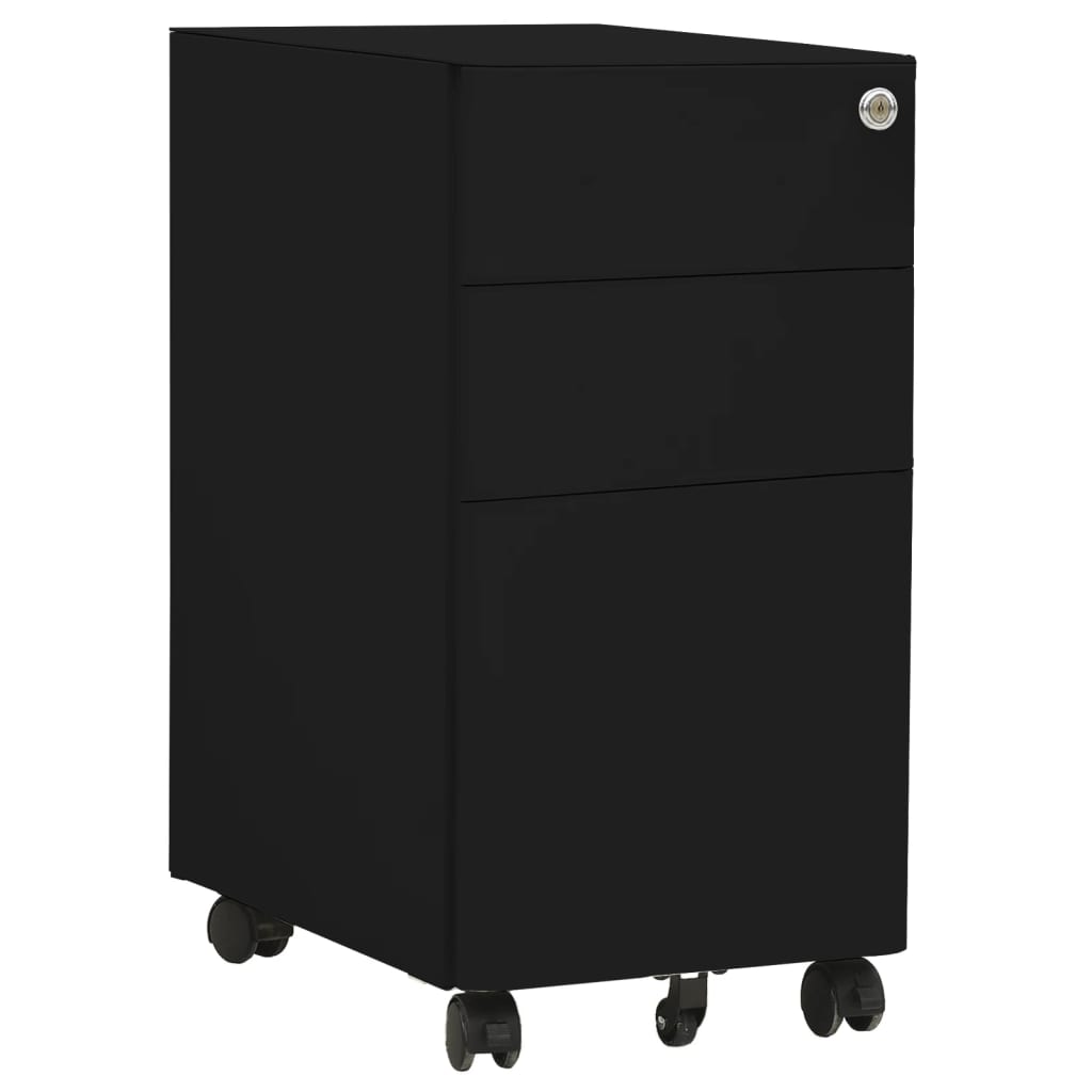 File Cabinet | Black | Steel | File Cabinet | Rectangular | Modern