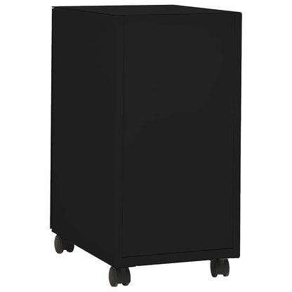 Mobile File Cabinet Black 30x45x59 cm Steel