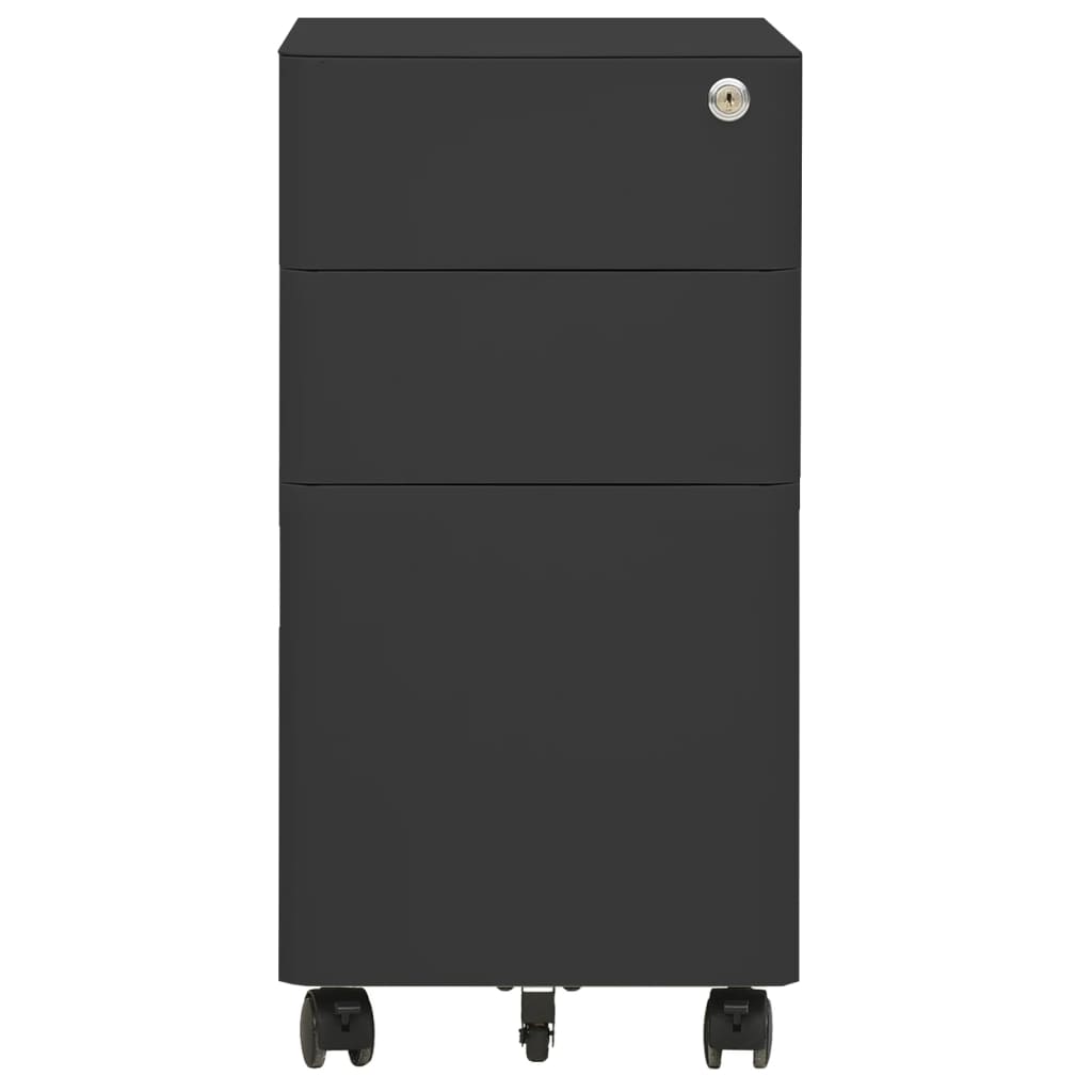 File Cabinet | Anthracite | Steel | 30x45x59 cm | Drawers | File Cabinet