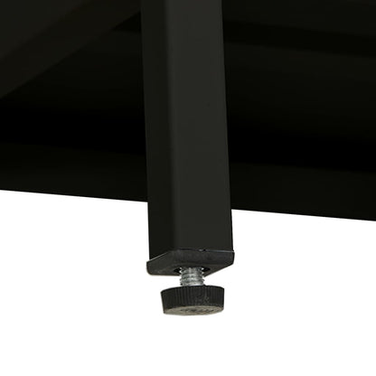 TV Cabinet | Black | Black powder-coated steel, tempered glass