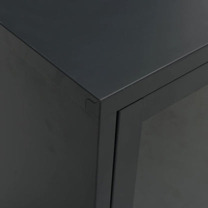 TV Cabinet | Black | Black powder-coated steel | Medium | Adjustable Feet
