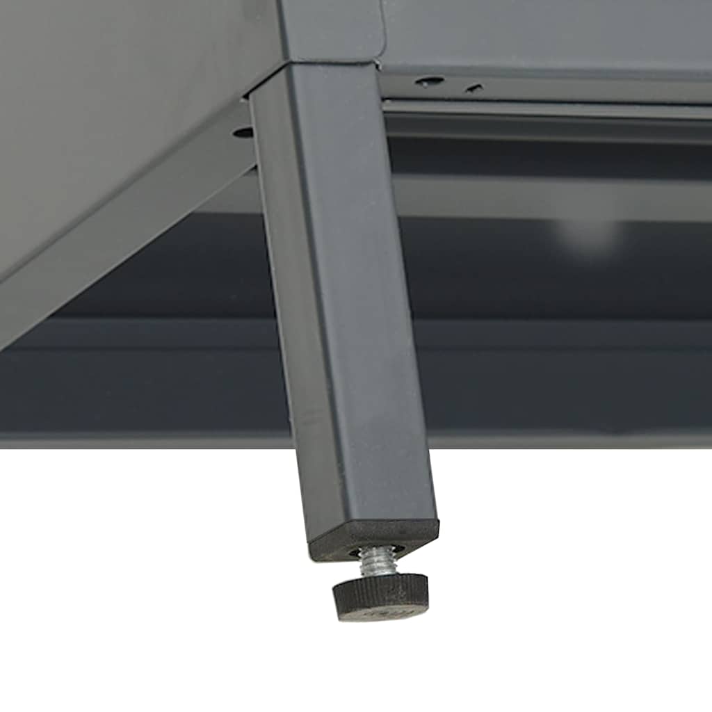 336060 vidaXL TV Cabinet Anthracite 105x35x52 cm Steel and Glass
