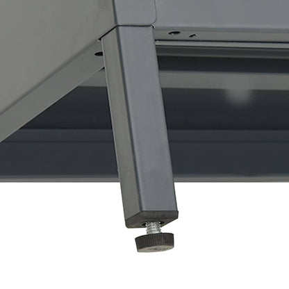 336060 vidaXL TV Cabinet Anthracite 105x35x52 cm Steel and Glass