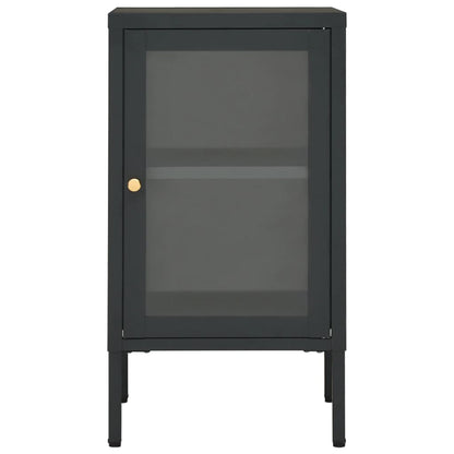 Sideboard Anthracite 38x35x70 cm Steel and Glass