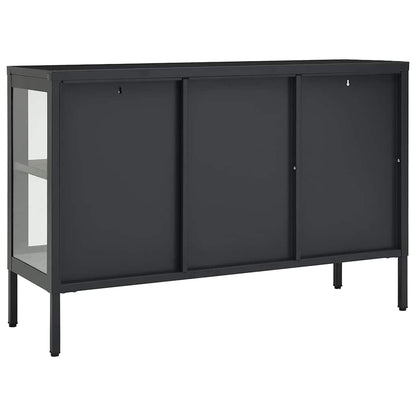 336069 vidaXL Sideboard Anthracite 105x35x70 cm Steel and Glass