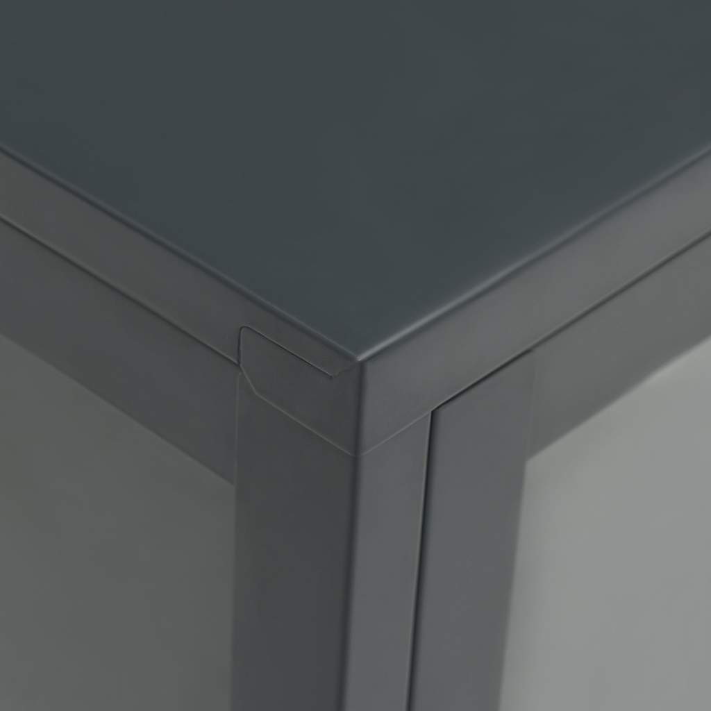 336069 vidaXL Sideboard Anthracite 105x35x70 cm Steel and Glass