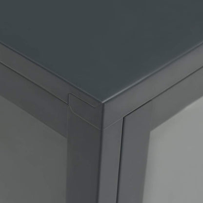 336069 vidaXL Sideboard Anthracite 105x35x70 cm Steel and Glass