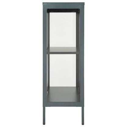 336072 vidaXL Sideboard Anthracite 75x35x105 cm Steel and Glass