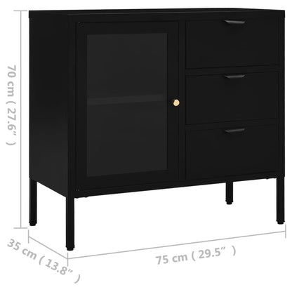 Sideboard | Black | Steel | Medium | Sideboard | Rectangular | Modern