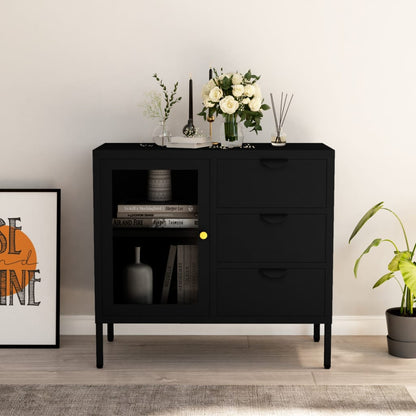 Sideboard | Black | Steel | Medium | Sideboard | Rectangular | Modern