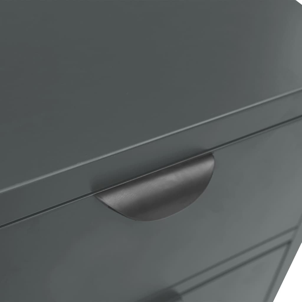 336075 vidaXL Sideboard Anthracite 75x35x70 cm Steel and Tempered Glass