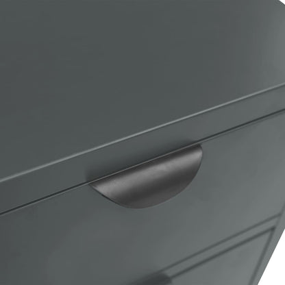 336075 vidaXL Sideboard Anthracite 75x35x70 cm Steel and Tempered Glass