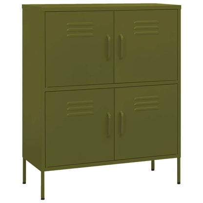 Storage Cabinet Olive Green 80x35x101.5 cm Steel