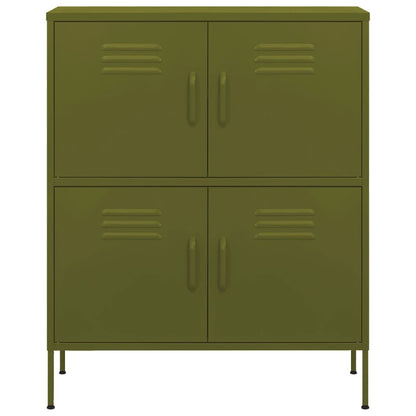 Storage Cabinet Olive Green 80x35x101.5 cm Steel