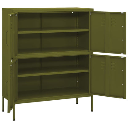 Storage Cabinet Olive Green 80x35x101.5 cm Steel