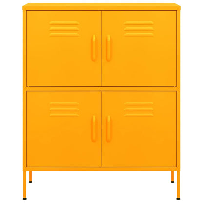 Storage Cabinet Mustard Yellow 80x35x101.5 cm Steel