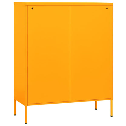 Storage Cabinet Mustard Yellow 80x35x101.5 cm Steel