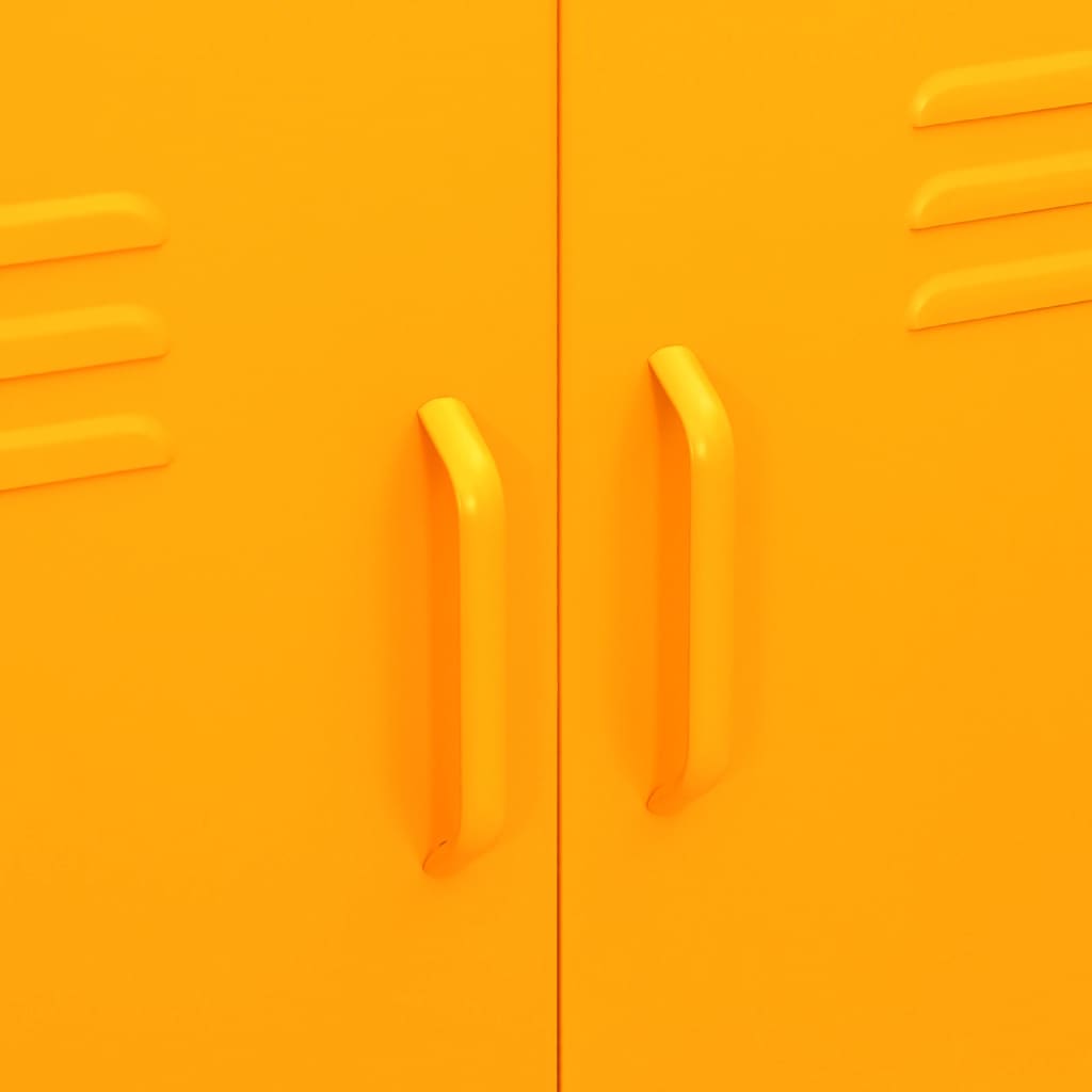 Storage Cabinet Mustard Yellow 80x35x101.5 cm Steel
