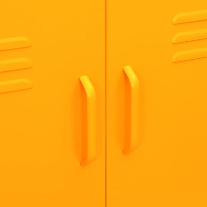 Storage Cabinet Mustard Yellow 80x35x101.5 cm Steel