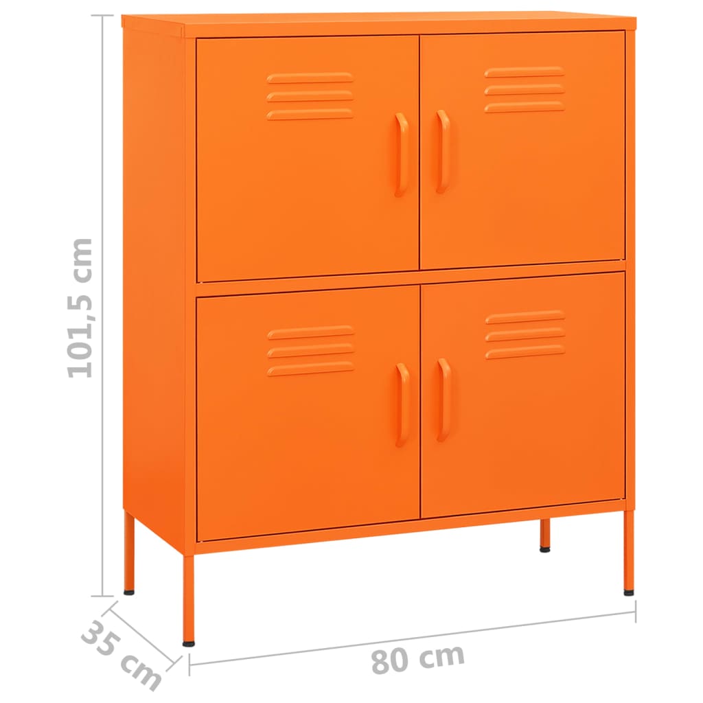 Storage Cabinet | Orange | Steel | Medium | Storage Cabinet | Rectangular