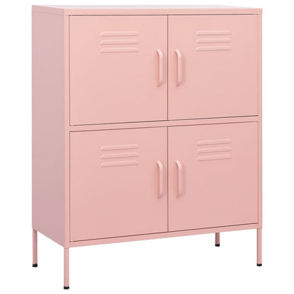 Storage Cabinet | Pink | Steel | 80 x 35 x 101.5 cm | Storage Cabinet