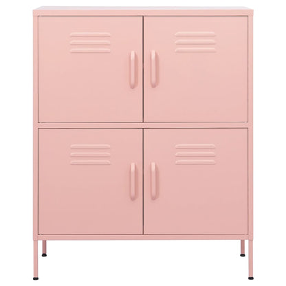 Storage Cabinet | Pink | Steel | 80 x 35 x 101.5 cm | Storage Cabinet