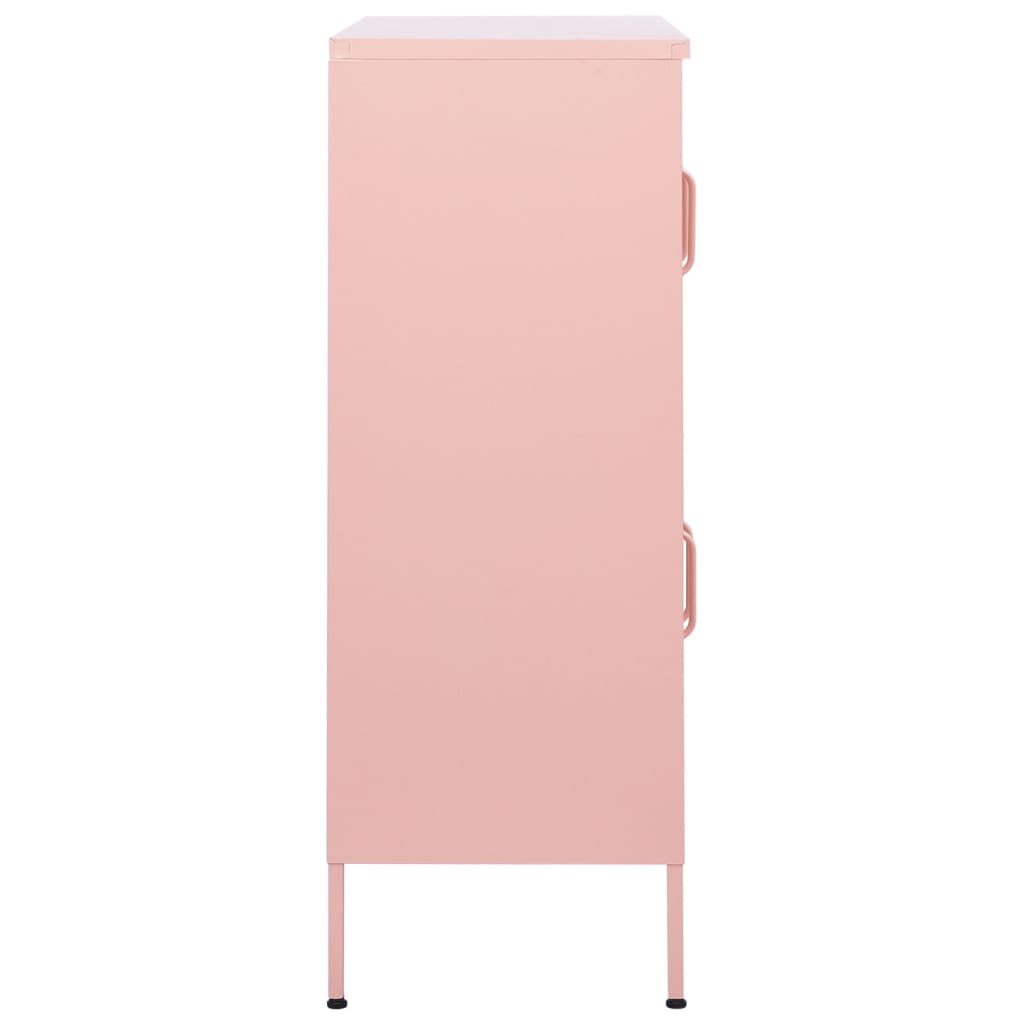 Storage Cabinet | Pink | Steel | 80 x 35 x 101.5 cm | Storage Cabinet
