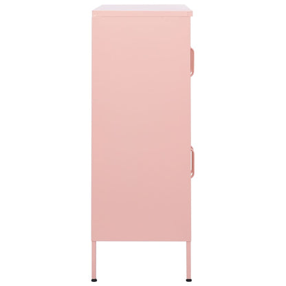 Storage Cabinet | Pink | Steel | 80 x 35 x 101.5 cm | Storage Cabinet