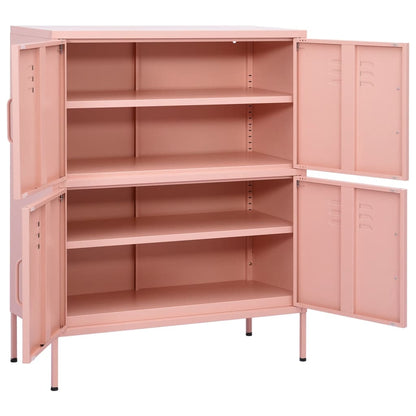 Storage Cabinet | Pink | Steel | 80 x 35 x 101.5 cm | Storage Cabinet