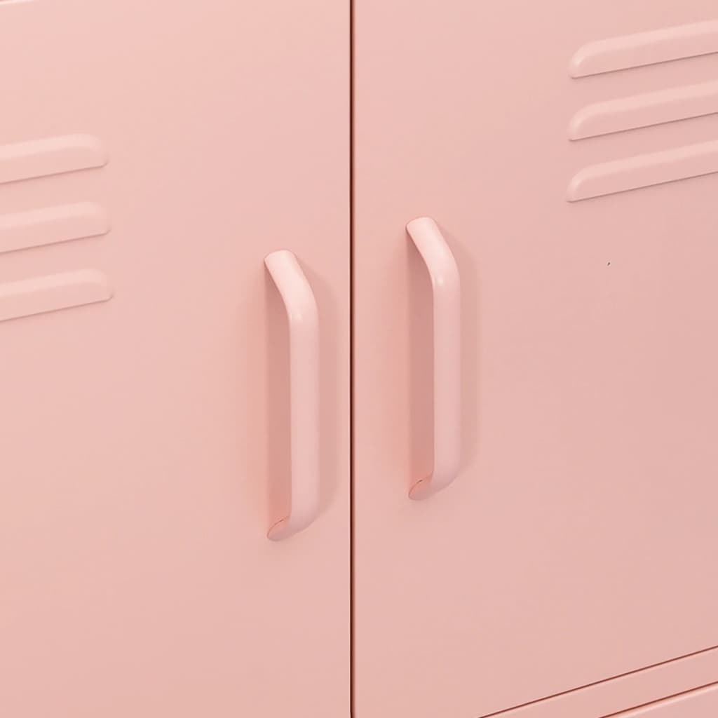 Storage Cabinet | Pink | Steel | 80 x 35 x 101.5 cm | Storage Cabinet