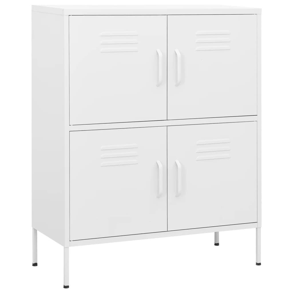 Storage Cabinet | White | Steel | 80 x 35 x 101.5 cm