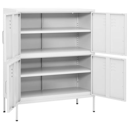 Storage Cabinet | White | Steel | 80 x 35 x 101.5 cm