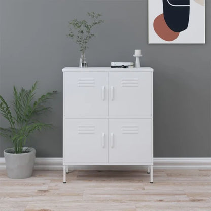 Storage Cabinet | White | Steel | 80 x 35 x 101.5 cm