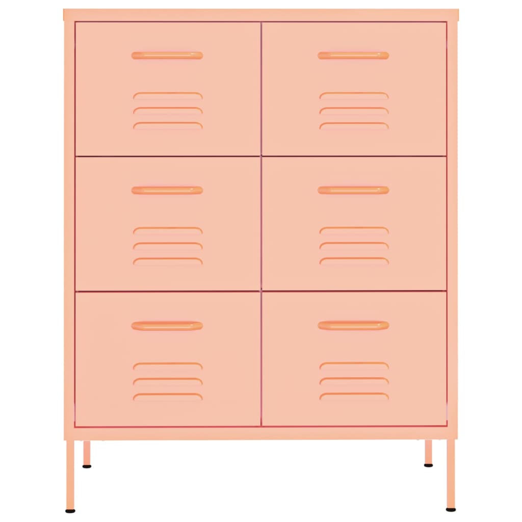 Drawer Cabinet | Pink | Steel | Large | Drawer Cabinet | Rectangular