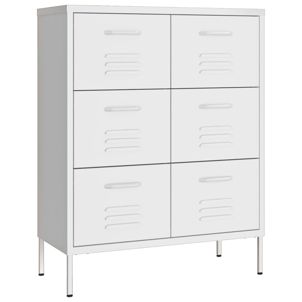 Drawer Cabinet | White | Steel | Medium | Fully Extendable