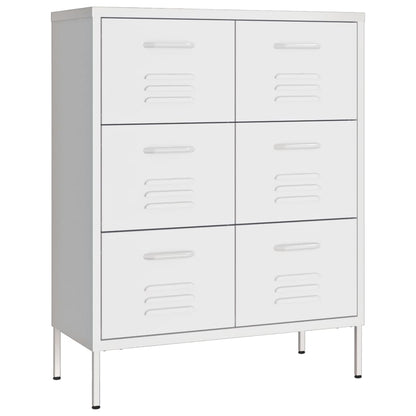 Drawer Cabinet | White | Steel | Medium | Fully Extendable