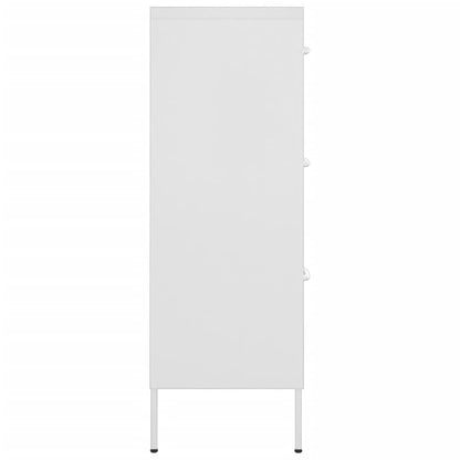 Drawer Cabinet | White | Steel | Medium | Fully Extendable