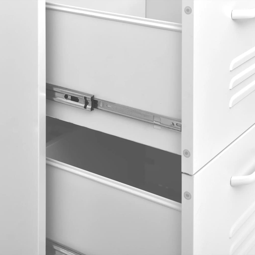 Drawer Cabinet | White | Steel | Medium | Fully Extendable