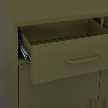Storage Cabinet | Olive Green | Steel | 80x35x101.5 cm