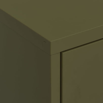 Storage Cabinet | Olive Green | Steel | 80x35x101.5 cm